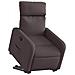 Poltrona Alzapersona Reclinabile Marrone Scuro in Tessuto - Foto miniatura 3