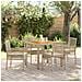 Set Pranzo Giardino 5 Pezzi con Cuscini Beige Rattan Sintetico - Foto miniatura 2