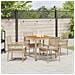 Set Pranzo Giardino 5 Pezzi con Cuscini Beige Rattan Sintetico - Foto miniatura 4