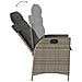 Set da Pranzo da Giardino 7 pz con Cuscini in Polyrattan Grigio - Foto miniatura 4