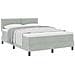 Letto con rete a molle e materasso Grigio Chiaro 160x200 cm Velluto - Foto miniatura 1