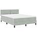 Letto con rete a molle e materasso Grigio Chiaro 160x200 cm Velluto - Foto miniatura 3