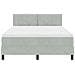 Letto con rete a molle e materasso Grigio Chiaro 160x200 cm Velluto - Foto miniatura 8