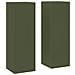Supporti per Piante da Esterno Pillar 2 pcs Verde Oliva 24x24x75 cm Acciaio - Foto miniatura 1