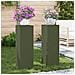 Supporti per Piante da Esterno Pillar 2 pcs Verde Oliva 24x24x75 cm Acciaio - Foto miniatura 2