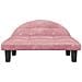 Lettino per Cani Rosa 70x52x30 cm in Velluto - Foto miniatura 3