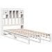 Letto Libreria senza Materasso Bianca 90x200 cm Legno di Pino - Foto miniatura 3
