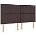 Letto a molle con materasso Marrone scuro 180 x 200 cm Tessuto - Foto miniatura 1