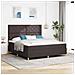 Letto a molle con materasso Marrone scuro 180 x 200 cm Tessuto - Foto miniatura 2