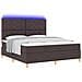 Letto a molle con materasso Marrone scuro 180 x 200 cm Tessuto - Foto miniatura 3