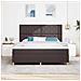 Letto a molle con materasso Marrone scuro 180 x 200 cm Tessuto - Foto miniatura 5