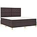 Letto a molle con materasso Marrone scuro 180 x 200 cm Tessuto - Foto miniatura 6