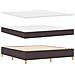 Letto a molle con materasso Marrone scuro 180 x 200 cm Tessuto - Foto miniatura 7