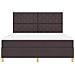 Letto a molle con materasso Marrone scuro 180 x 200 cm Tessuto - Foto miniatura 8