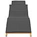 Lettino da sole con cuscino Grigio scuro 188 x 55 x 59 cm - Foto miniatura 4