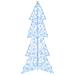 Albero di Natale con 100 LED Bianco Freddo 120 cm Acrilico - Foto miniatura 2