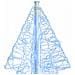 Albero di Natale con 100 LED Bianco Freddo 120 cm Acrilico - Foto miniatura 4