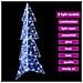 Albero di Natale con 100 LED Bianco Freddo 120 cm Acrilico - Foto miniatura 7