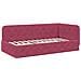 Cornice del letto ad angolo Rosso Vino 90 x 200 cm Velluto - Foto miniatura 6
