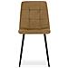 Sedia PYRA - Moderna sedia rivestita in velluto marrone con gambe nere x 3 - Foto miniatura 3