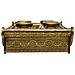 Vassoio In Metallo Goffrato Color Rame 46x26x7h - Foto miniatura 3