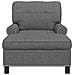 Chaise Lounge con cuscino Grigio scuro 91 x 157 x 91 cm Tessuto - Foto miniatura 4