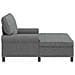 Chaise Lounge con cuscino Grigio scuro 91 x 157 x 91 cm Tessuto - Foto miniatura 5