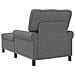 Chaise Lounge con cuscino Grigio scuro 91 x 157 x 91 cm Tessuto - Foto miniatura 6