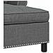 Chaise Lounge con cuscino Grigio scuro 91 x 157 x 91 cm Tessuto - Foto miniatura 7