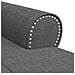 Chaise Lounge con cuscino Grigio scuro 91 x 157 x 91 cm Tessuto - Foto miniatura 8