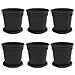 Vasi per Piante 6 pcs Nero Ø 17 x 14 cm Plastica - Foto miniatura 1