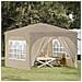 Tenda per feste a pop-up 290 x 290 x 245 cm Crema - Foto miniatura 2