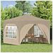 Tenda per feste a pop-up 290 x 290 x 245 cm Crema - Foto miniatura 3