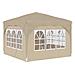 Tenda per feste a pop-up 290 x 290 x 245 cm Crema - Foto miniatura 9