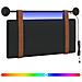 Testiera sospesa Con luce LED Nero PU Antico - Foto miniatura 1