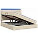 Letto con contenitore LED e materasso Crema 140 x 200 cm - Foto miniatura 1