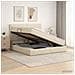 Letto con contenitore LED e materasso Crema 140 x 200 cm - Foto miniatura 2