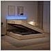 Letto con contenitore LED e materasso Crema 140 x 200 cm - Foto miniatura 4