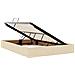Letto con contenitore LED e materasso Crema 140 x 200 cm - Foto miniatura 6