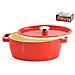 Cocotte Ovale 2 Maniglie con Coperchio ad Induzione 33 cm Rosso - Foto miniatura 3