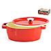 Cocotte Ovale 2 Maniglie con Coperchio ad Induzione 33 cm Rosso - Foto miniatura 1
