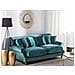 Divano 3 Posti In Velluto Blu Verde Eike - Foto miniatura 12
