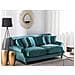 Divano 3 Posti In Velluto Blu Verde Eike - Foto miniatura 21