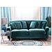 Divano 3 Posti In Velluto Blu Verde Eike - Foto miniatura 6