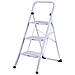 Sgabello Scaletta Scala Salvaspazio In Acciaio Step A 3 Gradini Bianco - Foto miniatura 1