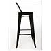 Sgabello Bar in Metallo Mason I Sgabello Alto Bancone Telaio 4 Gambe I Sgabello Industrial, H77CM I Sgabello Pub O Cucina con Schienale Nero-Oro - Foto miniatura 3