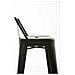 Sgabello Bar in Metallo Mason I Sgabello Alto Bancone Telaio 4 Gambe I Sgabello Industrial, H77CM I Sgabello Pub O Cucina con Schienale Nero-Oro - Foto miniatura 5