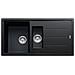 Lavello BFG651NB 1 Vasca e 1 Vaschino Gocciolatoio Reversibile Dimensioni 97 x 50 cm Colore Nero Serie Boston - Foto miniatura 4