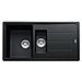 Lavello BFG651NB 1 Vasca e 1 Vaschino Gocciolatoio Reversibile Dimensioni 97 x 50 cm Colore Nero Serie Boston - Foto miniatura 1