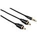 1.5m 2 x RCA - 3.5mm m / m 1.5m 2 x RCA 3.5mm Nero cavo audio - Foto miniatura 1
